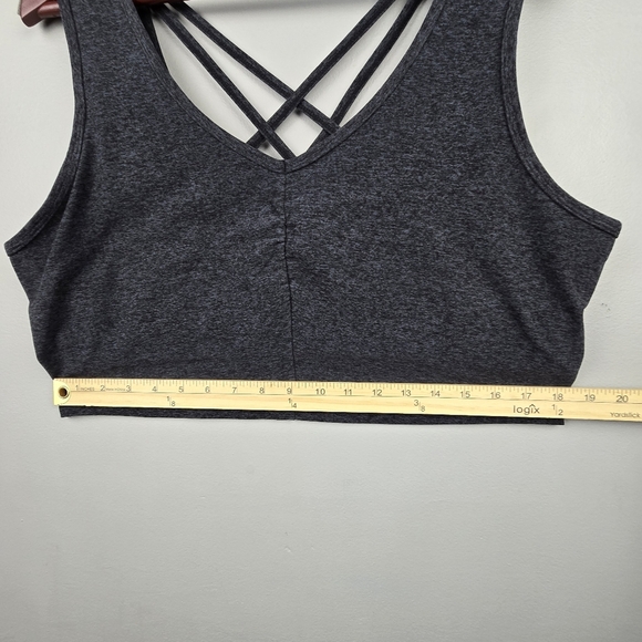 ZELLA Studio Lite Longline Sports Bra Gray Womens Plus Size XXL Gym Workout Yoga - Picture 11 of 12
